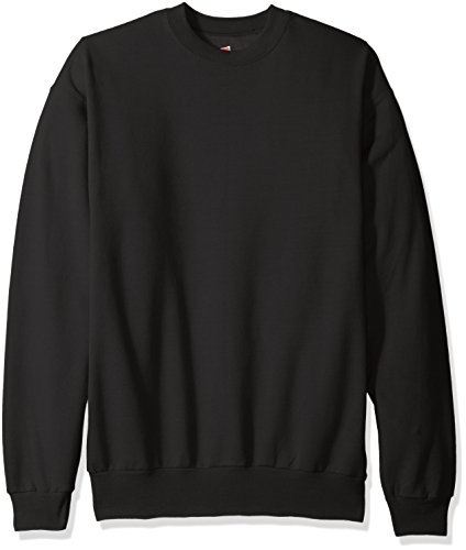 Hanes Men's EcoSmart Fleece Sweatshirt, Black, Medium