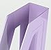 Acrimet Magazine File Holder, Durable Rack, Space-Saving Organizer (Plastic) (Solid Purple Color) (2 pack)
