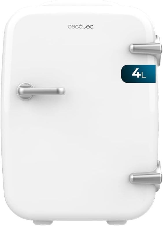 Mini Frigorifero Bolero MiniCooling 4L Habana White, 12V-220V, Compatibile con auto e roulotte, Funzione di raffreddamento e riscaldamento, Intervallo di temperatura 5-65°C, Trasporto facile
