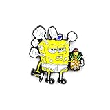 Spongebob Pineapple Bong Pin Trippy 420 Alt Art Stoner Pin