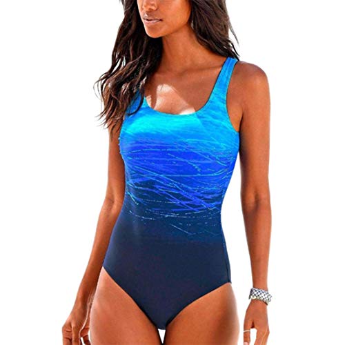 Stynice Badeanzug Damen Leopardenmuster Push up Badeanzüge Einteilier Bademode Sportlich Schwimmanzug – Bild 3
