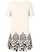 Womens Short Sleeve T Shirts,Laksmi Rose Print Scoop Neck A Line Loose Fit Casual Tunic Top,L Beige