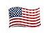 BigMouth Inc. Pool Float, Large Inflatable Lounge Raft, Durable Vinyl Floatie, Summer Pool Party Water Toy - Waving American Flag