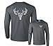 Deer Skull 12 Point Buck Hunting Hunting white print Long Sleeve T-Shirt