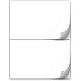 NextDayLabels - 2 Per Page 5-1/2" x 8-1/2" Blank White Laser/Ink Jet Labels, Strong Adhesive, Will Work for USPS Click-N-Ship, FedEx, UPS Shipping Labels (50 Labels)