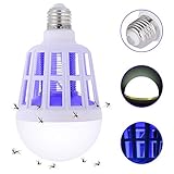 SUNNEST Bug Zapper Light Bulb, 2 in 1 Mosquito Killer Lamp, Electronic Insect Killer Fly Killer, Built in Insect Trap, Fits 110V E26/E27 Light Bulb Socket, Suit for Indoor Outdoor Porch Patio Backyard
