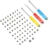 MMOBIEL Complete Screw Set Compatible with iPhone 7 Plus (White/Black/Jet Black/Gold/Rose Gold) incl. 3 x Screwdrivers