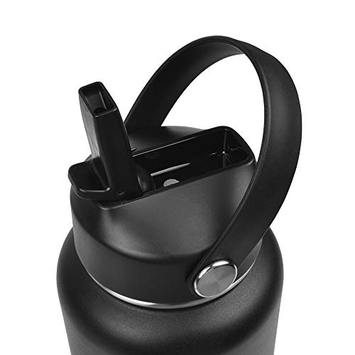 Rose Kuli Straw Lid for Hydro Flask Wide Mouth Bottle Compatibility Most Sports Water Bottle with 2 Straws and 1 Brush, BPA Free Leakproof