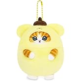 CNAANA Cute Cat Plush Keychain – Soft Plush Pendant, Great Gift for Boys and Girls (Yellow, Sitting)