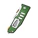 KUBEY EDC Multitool Pocket Folding Knife with Clip,Stainless Steel Tanto Blade,Anodized Aluminum Handle Glass Breaker Opener,3-4/5-Inch Closed (Green Golden)