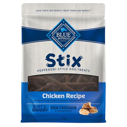 Blue Buffalo Stix Chicken Pepperoni-Style Dog Treats, 5 oz