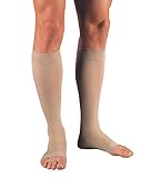 Jobst Relief 20-30 Knee High Open Toe Beige Compression Stockings, Large