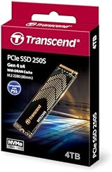 Transcend MTE250S 4TB NVMe PCIe Gen4 x4 SSD 7500MB/s Read DRAM Cache TS4TMTE250S view 2