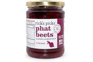 Rick's Picks Phat Beets - Pickled Beets with Sweet & Spicy Flavor, All-Natural, Non-GMO, Low Calorie 15 oz Jar