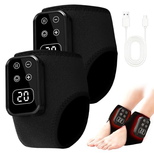 Foot Massager,Foot Revive Massager with 5 Vibration Mode,6 Heat Leavel for Both Father and Mother, Wireless & Portable (2pcs)