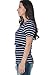 Smallshow Women's Maternity Nursing Top Short Sleeve Stripe Breastfeeding T-shirt (M)