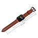 Apple Watch Band ,Vintage Vegetable Tanned Leather Watch Band For I Watch 42mm With Black Adaptor Light Brown