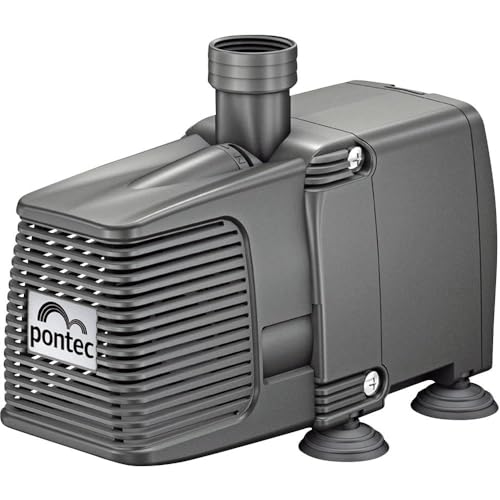 Pontec 57509 PondoCompact 2000 - Outdoor-Statuenbrunnenpumpe / kompakte Brunnenpumpe fuer Fontaenen, Wasserspiel, Wasserspeier, Grau