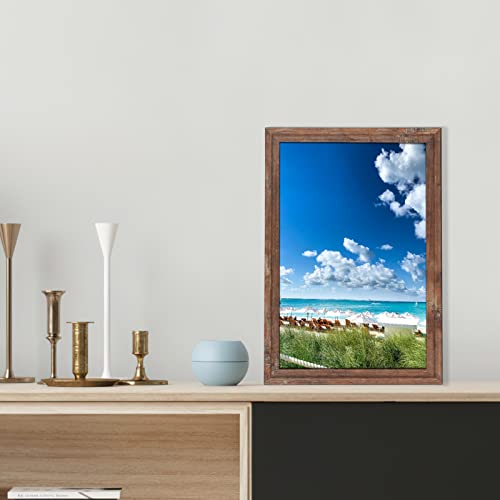 Calenzana 11x17 Poster Picture Frames Rustic Distressed Photo Frame 11 x 17 Set, Wall Hanging, 2