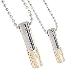 Only Love His And Hers Matching Set Stainless Steel Essential Oil Diffuser Necklace 2 Pcs