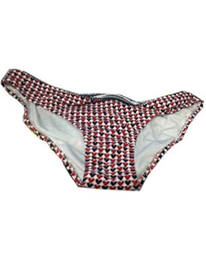 Jessica Simpson Bikini Bottoms Swimsuit Red/Navy Hearts Medium