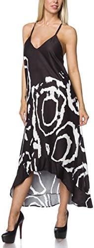 Two-Toned Backless Mini Dress with Asymmetrical Flounce L