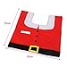 KOBWA Christmas Decoration Bathroom Decoration Santa Toilet Seat Cover and Rug Set