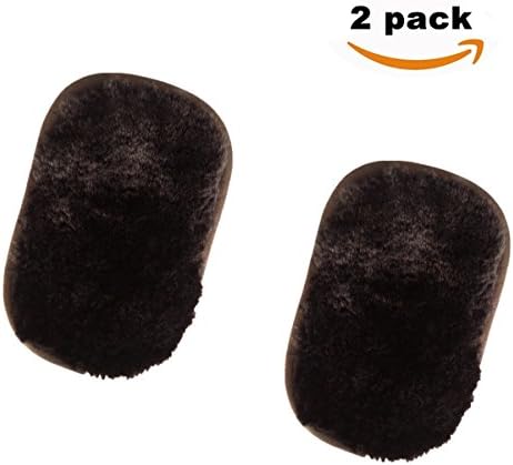 Okayda Sheepskin Leather Shoes Clean Mitt Leather products shining cleaning Duster Glove 2 Pack Brown