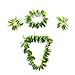 Fortuning's JDS Hawaiian Artificial Leaves Garland Necklace Headband Wristband Party Decorations (4Pcs)