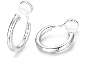 XIANQI 24K Gold Clip On Hoop Earrings Gold Plated Non Pierced Hoop Chunky Clip on Hoop Earrings for Women