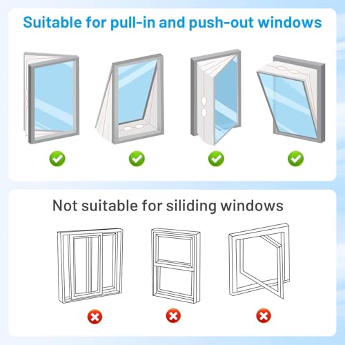 300CM Window Seal Kit for Mobile Air Conditioners, Energy-Efficient Hot Air to Fix on Windows, Mobile Dryer, White, No Drilling Required