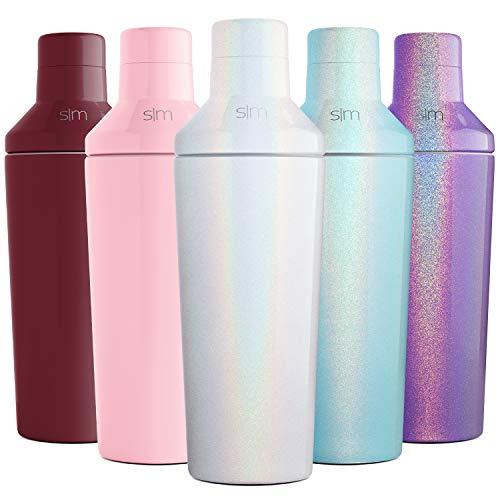 Simple Modern CLS-CS Cocktail-Martini-Shaker, isoliert, Edelstahl, 590 ml Set mit Jigger Deckel – spülmaschinenfest…