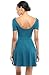 2LUV Women's Short Sleeve Mix Print Fit & Flare Skater Dress
