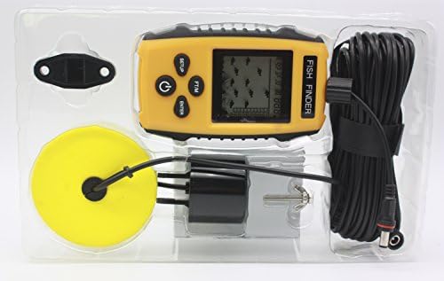 Intelligent LCD Fish Finder, VAKABOX Portable Wired Sonar Sounder Fish Finder Alarm Waterproof Carp Fishing 100 Meter
