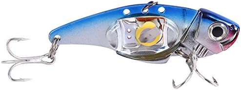 Fish-shape LED Light Treble Hook Fishing Lure Underwater Deep Drop Flashing Lamp (Blue)