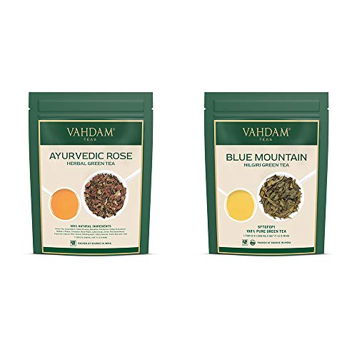 VAHDAM Grüner Tee Geschenkset Probierbox | 10 Sorten Loseblatttee | Premium Himalaya-Mischungen | Niedriger Koffeingehalt | Geschenkideen für Frauen und Männer | Vakuumversiegelt für Frische – Bild 7