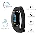 HealthTree Activity Tracker with Heart Rate Monitor, Waterproof Fitness Watch with blood pressure Monitor,black