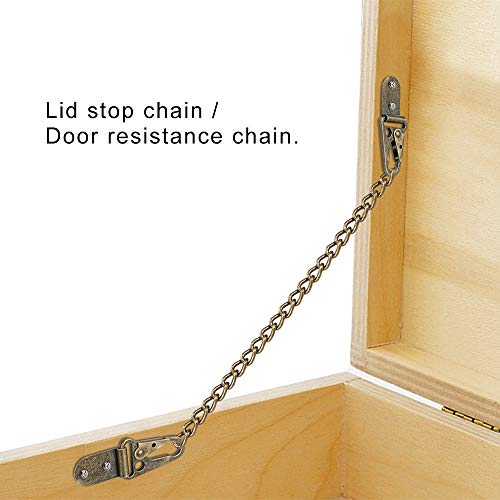 Purife 10'' Furniture Anchors for Baby Proofing, Adjustable Heavy Duty Metal Anti Tip Furniture Safety Strap, Furniture Mounting Kit, Wall Anchoring Kit Secure Bookcase Dresser Cabinet, Antique Bronze