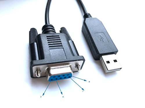 Usb to rs232 db9 female serial port adapter cable with …