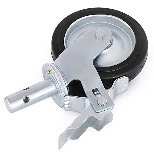 image for BestEquip 4 Pack 8x2Inch Scaffolding Casters with Foot Brake Scaffoldi