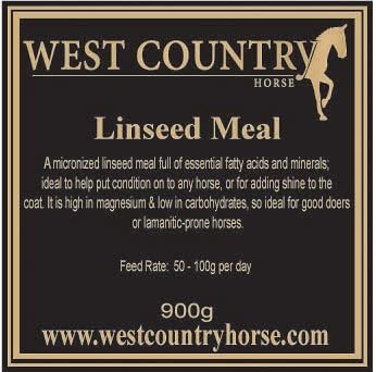 West Country Horse Micronised linseed for horses 900g -condition, equine skin joints, shiny coats (900g)
