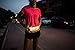 sport2people LED Reflective Running Belt Pouch with USB Rechargeable Light - Key, iPhone X 6 7 8 Plus Cell Phone Holder for Runners - Waist Fanny Pack for Best Visibility During Walking and Cycling