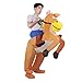 KMiKE Inflatable Costume for Adult Rider Horse Costume Suit Funny Halloween Costumes