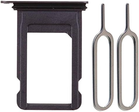 SIM Card Tray for iPhone X with 2 Eject Pins (Black)