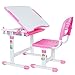 VIVO Pink Height Adjustable Children's Desk and Chair Set | Kids Interactive Workstation