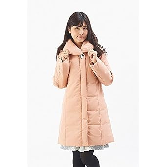 Amazon ルゥ デ ルゥ Rew De Rew ビジュー釦ロングダウンコート