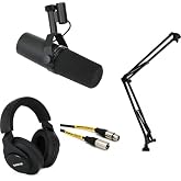 Shure SM7B Dynamic Microphone with Boom Arm and Headphones Kit