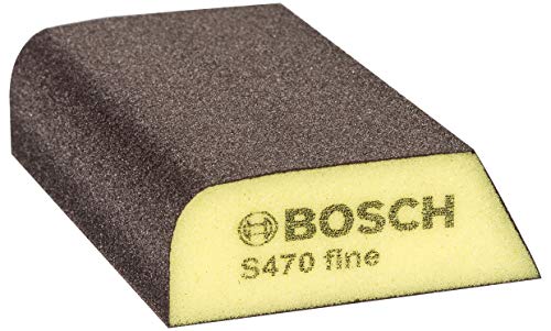 Bosch Professional 1x Sanding Sponge S470 Best for Profile Fine (wood, plastic and metal, 69 x 97 x 26 mm, accessories for hand sanding)