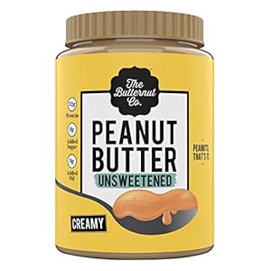 The Butternut Co. Natural Peanut Butter (Creamy) 1kg | Unsweetened | 32g Protein | No Added Sugar | 100% Peanuts | No…