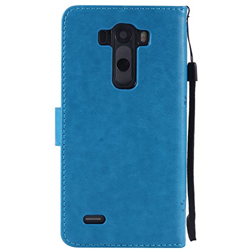 image for LG G3 Case ,Best Share Embossing Fashion Floral Countryside Pattern PU